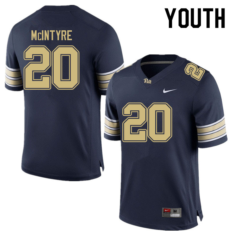 Youth #20 Javon McIntyre Pitt Panthers College Football Jerseys Sale-Navy